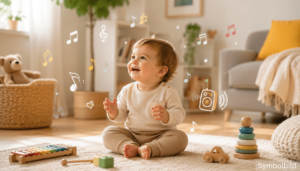 Kind das Musik hört