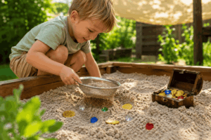 36 einfache Sommer Spiele für Kinder im Schatten schatzsuche