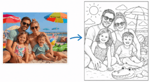 ausmalbild familie