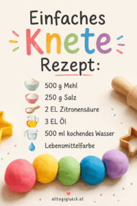 Knete selber machen: Einfaches Rezept + 15 kreative Spielideen für Kinder Rezept Knete